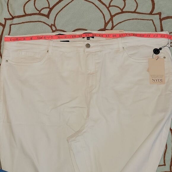 NYDJ Womens White Ankle Skinny Jeans Plus Size 26W Lift Tuck Technology - Picture 8 of 10